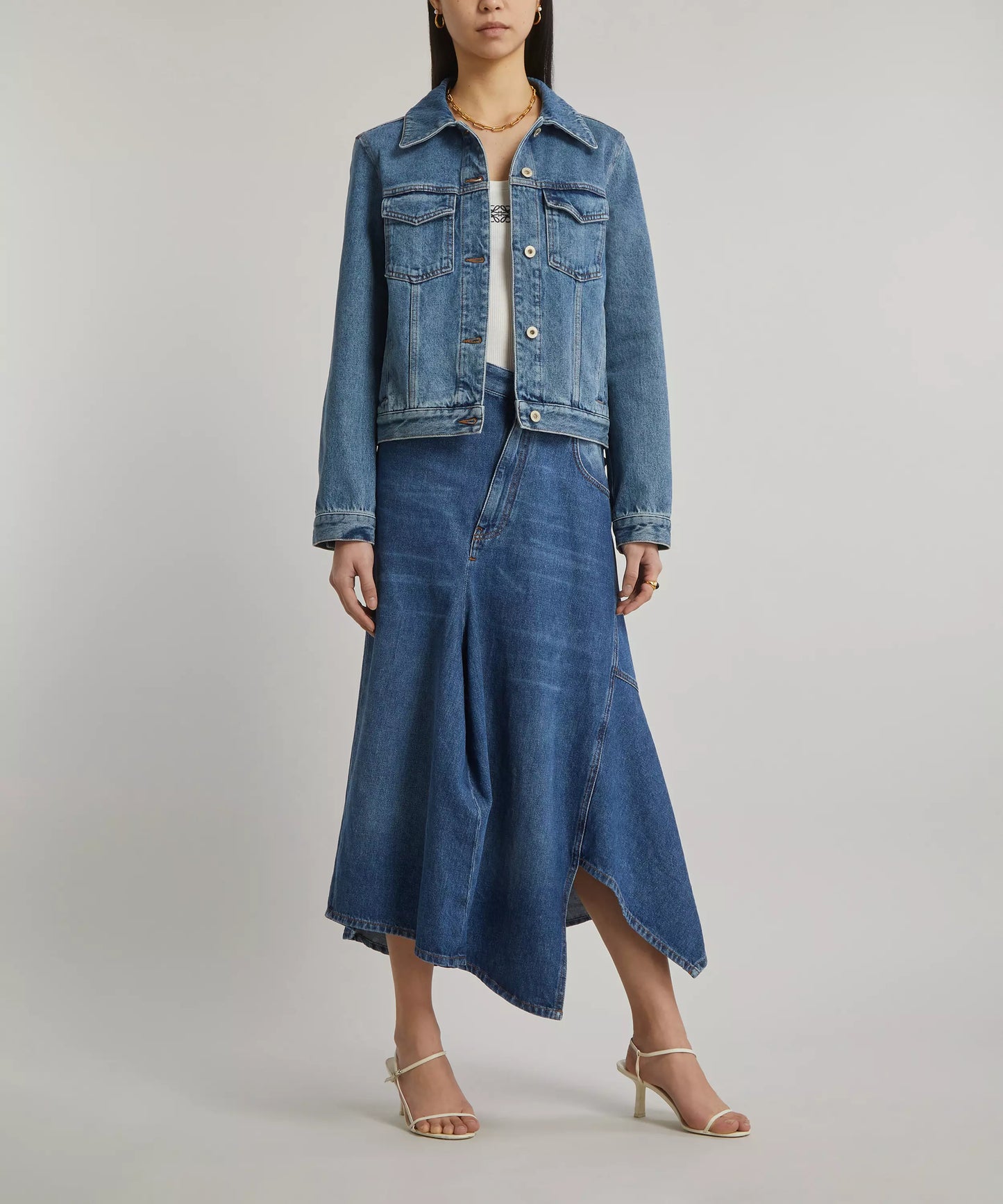 LW Anagram Cotton Denim Jacket