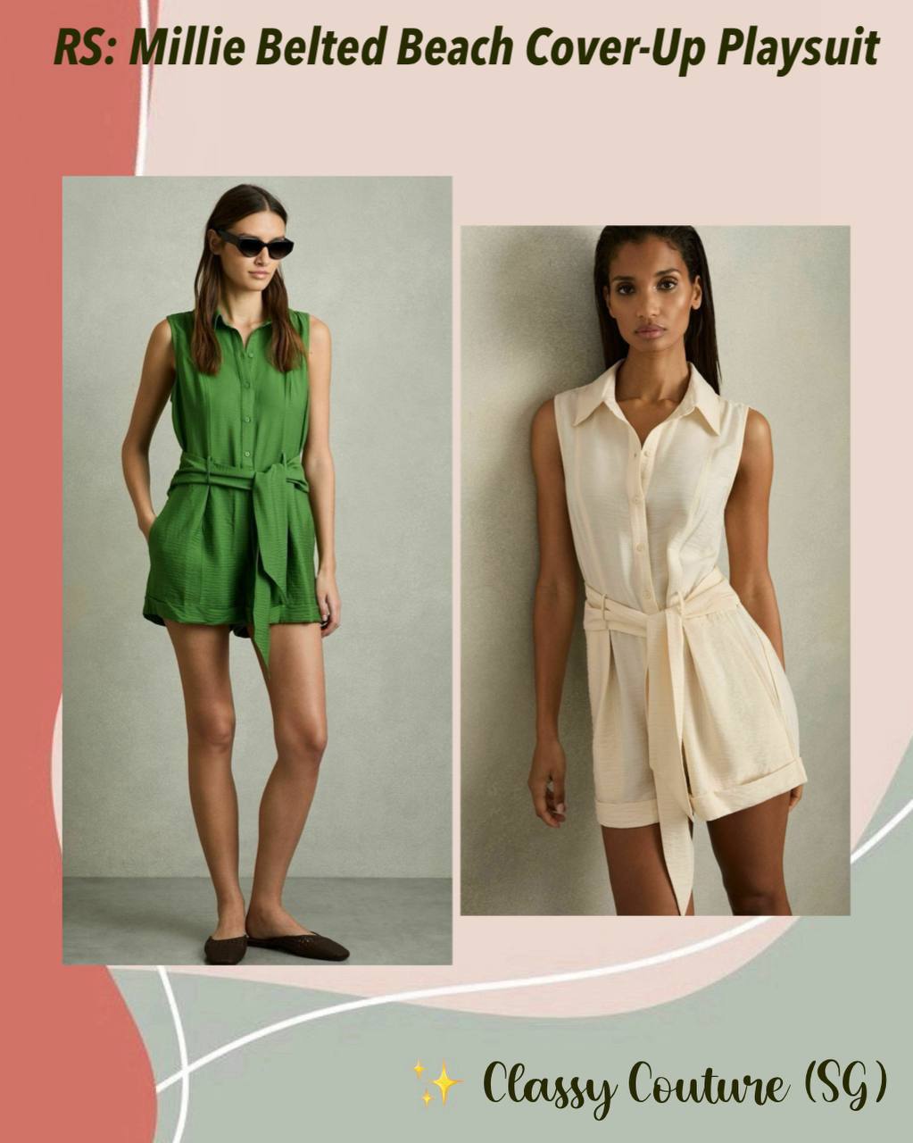 RS Millie Belted Beach Cover-Up Playsuit