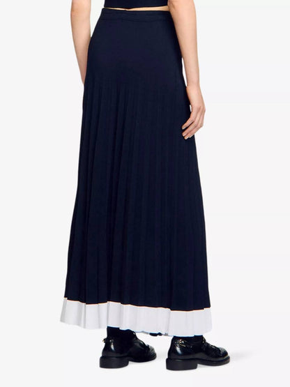 SD Ocean Two Tone Cropped Knit Top | Oceane Midi Skirt | Viscose-Blend Set