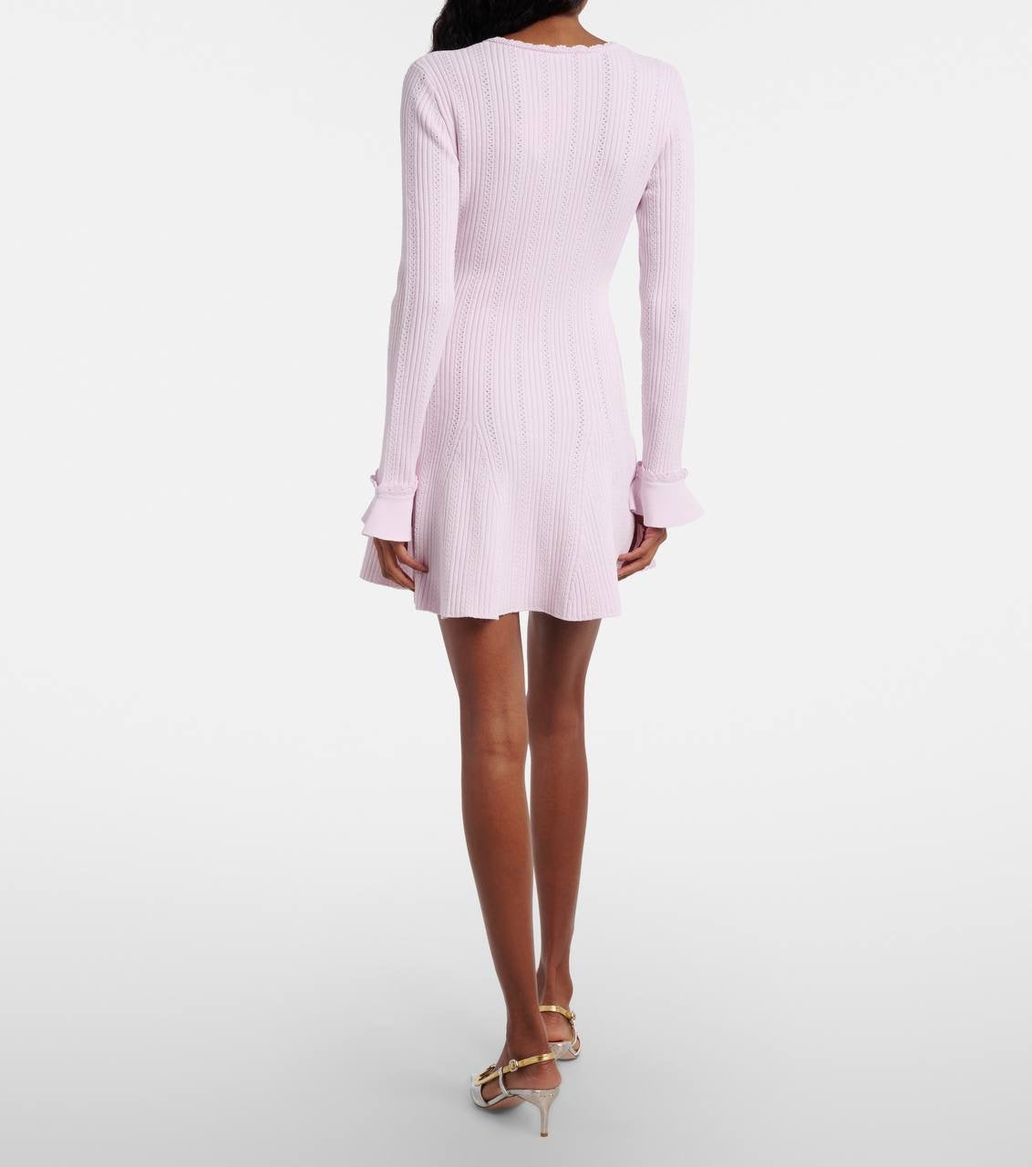 SP Pink Pearl Trim Knit Mini Dress
