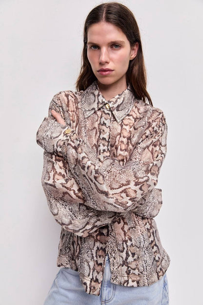 AJ Murphie Linen Blend Tailored Long Sleeve Shirt