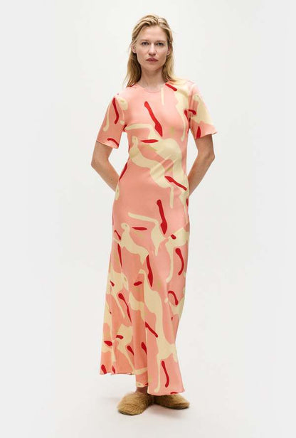 (PART 4/5) SL Short Sleeve Bias Silk Midi Maxi Dress
