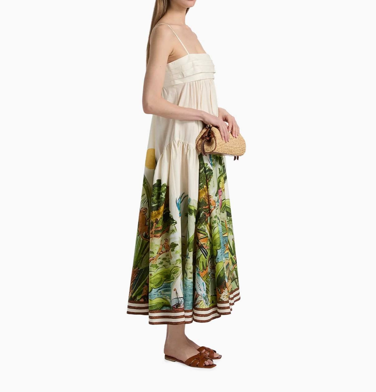 ALM Toucan Tango Cotton Midi Dress Sundress
