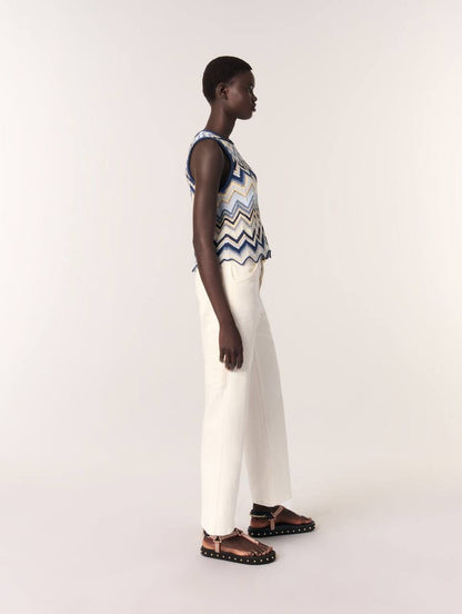 MJ Metallic Crochet-Knit Mizag Sleeveless Top | Rizag Strappy Midi Dress