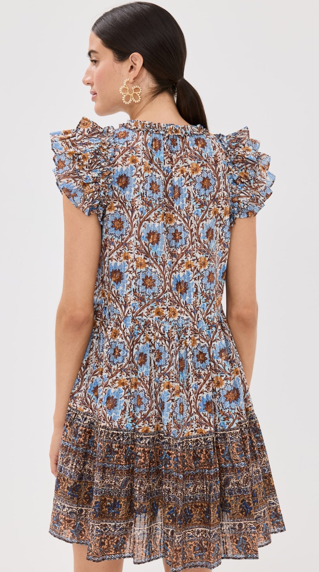 UJ Coletta Cotton-Viscose Mini Dress in Caspia