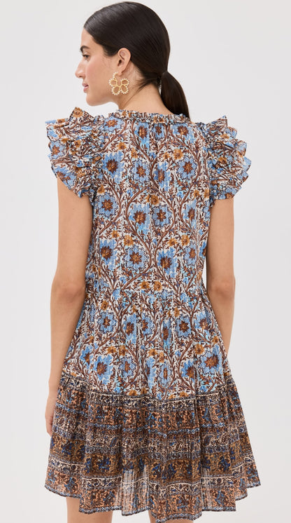 UJ Coletta Cotton-Viscose Mini Dress in Caspia