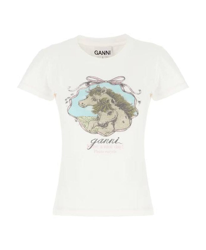 GN: White Qixi Basic Cotton Jersey Baby Fit T-Shirt