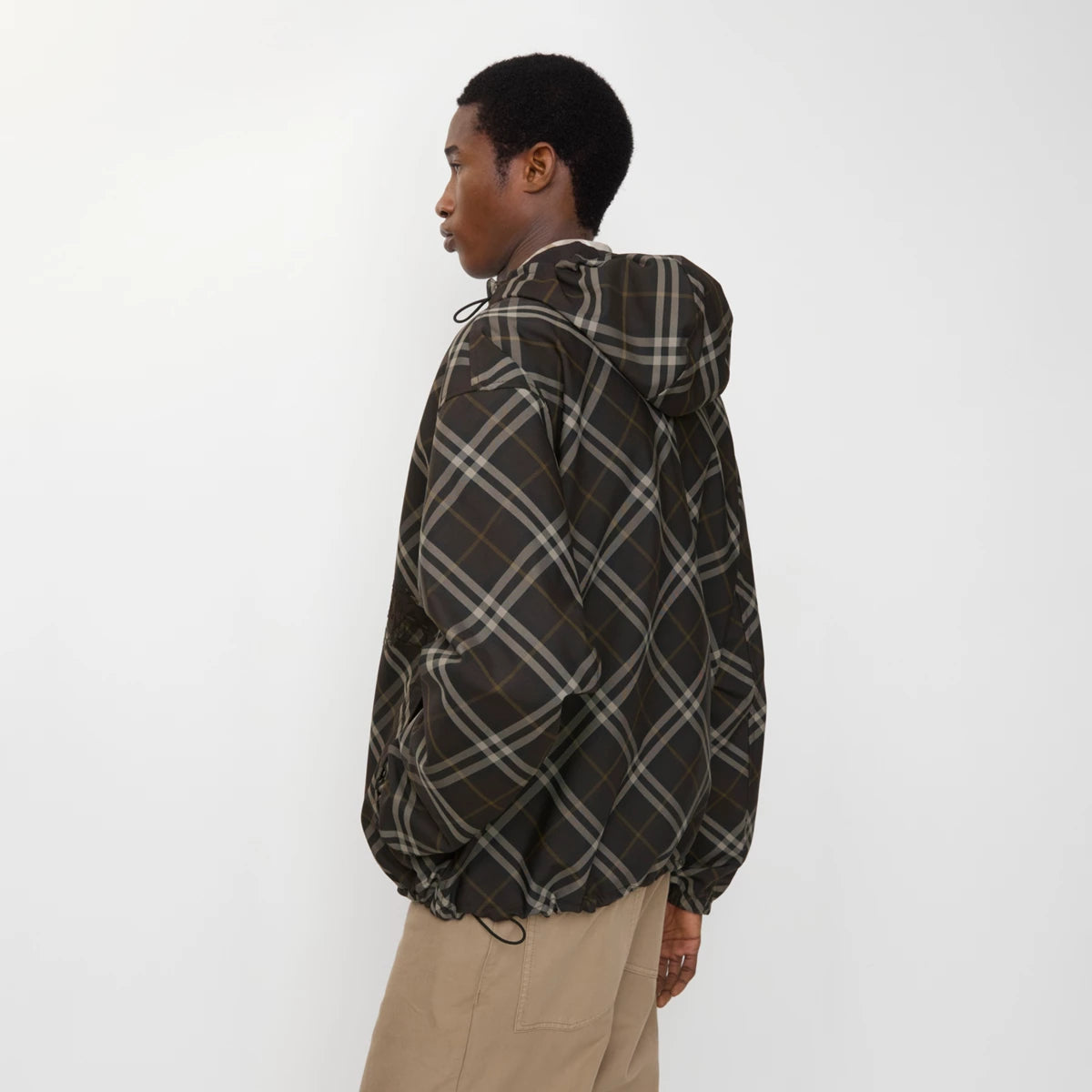 2 Colors! BBR Men’s Reversible Check Hooded Jacket