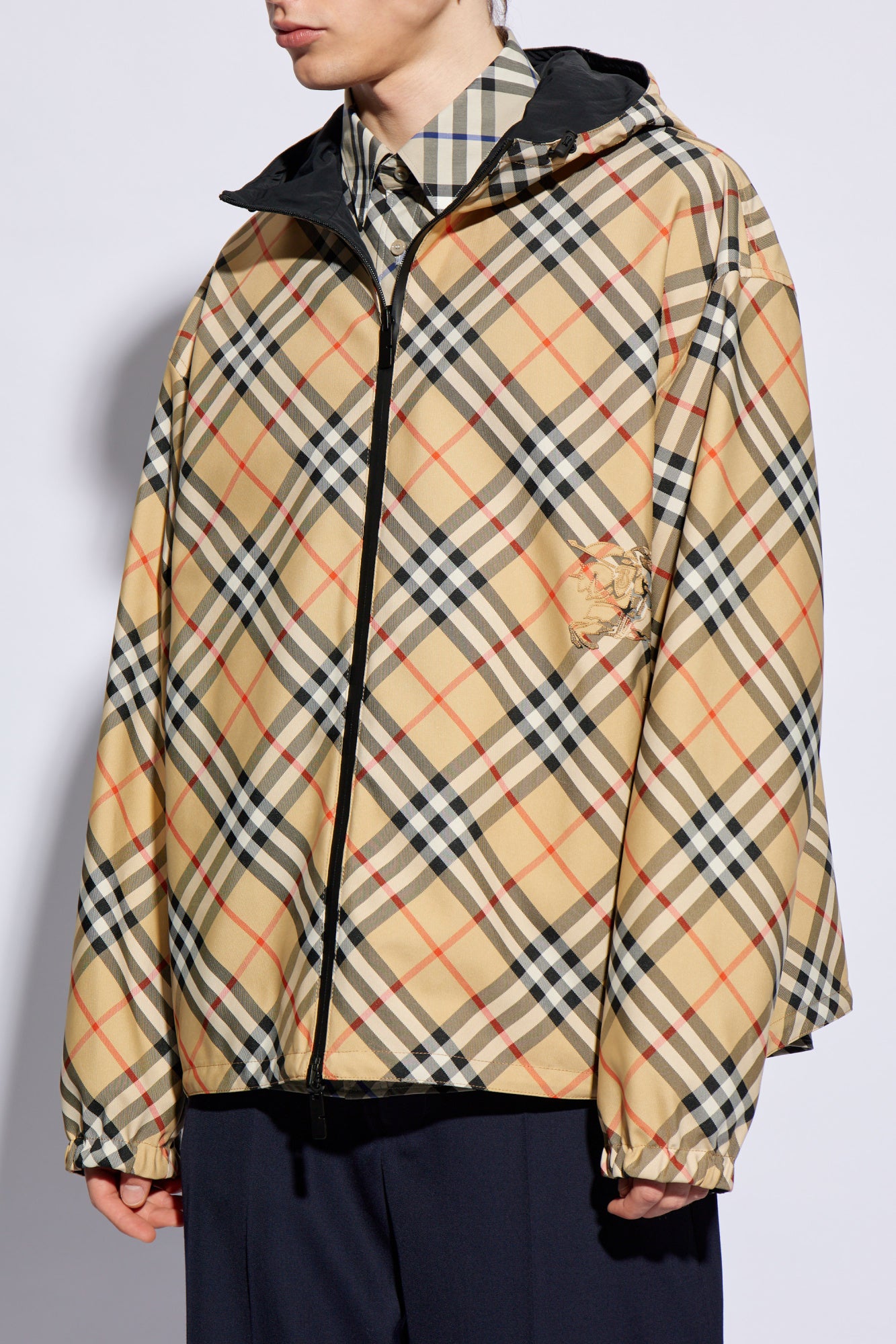 BBR Men’s Reversible Check Windbreaker Jacket