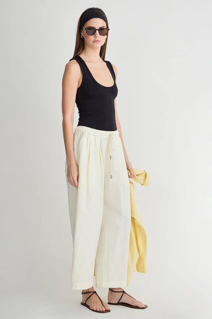 AA Everyday Pull-On Cotton-Linen Jogger Pants