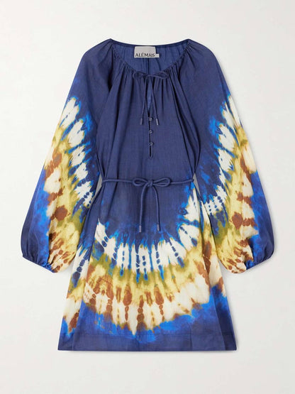 ALM Martine Ramie Tie Dye Mini Dress