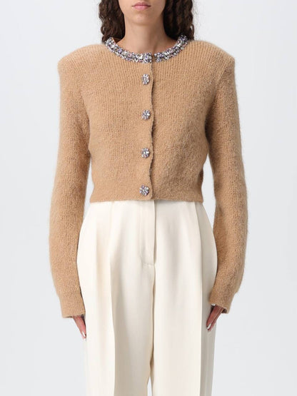 3 Colors! SP Jewel-Embellished Alpaca-Blend Cropped Cardigan in Camel | Grey | Cream