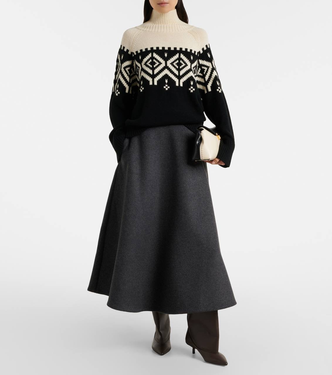 ATZ Hamilton Fair Isle Merino Wool Turtleneck Sweater