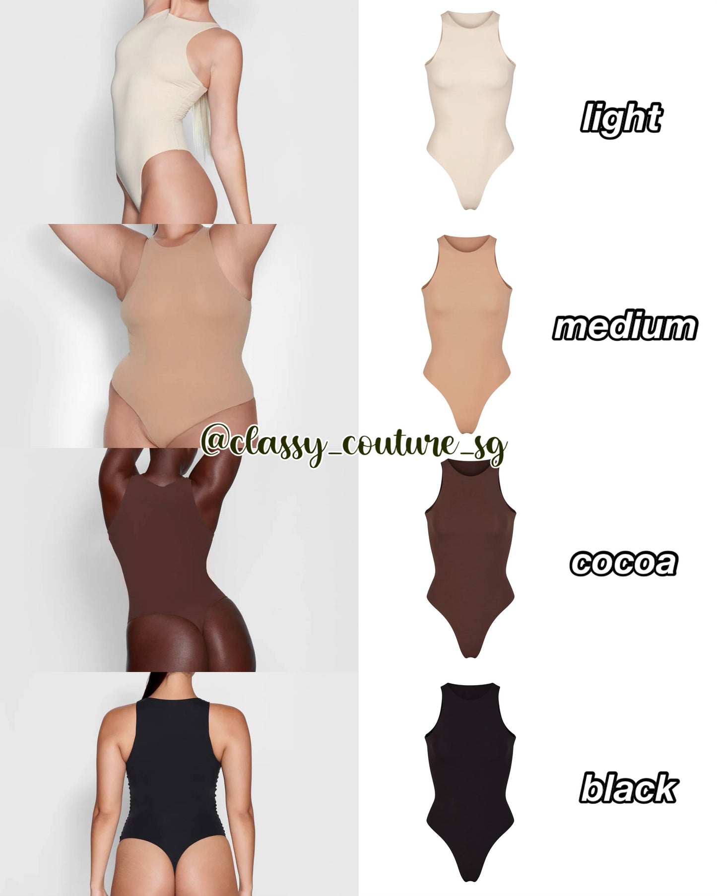 SK Fits Everybody High Neck Bodysuit One Piece