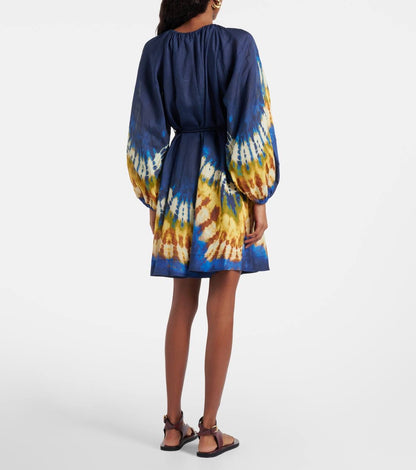 ALM Martine Ramie Tie Dye Mini Dress