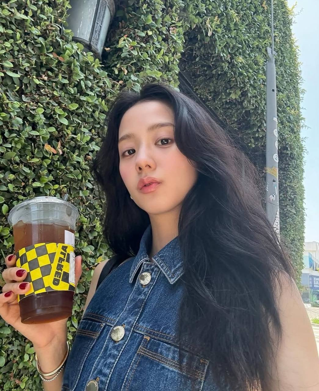 SP Denim Sleeveless Flared Mini Dress Jisoo