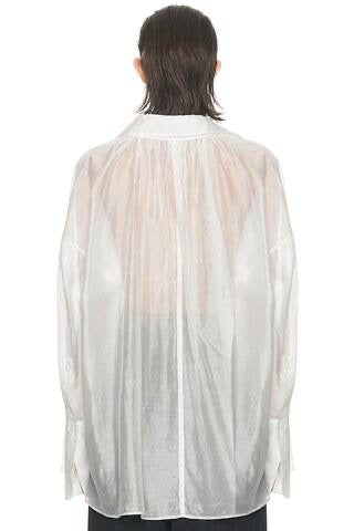 HS The Poet Sheer Lyocell Blouse Top in White