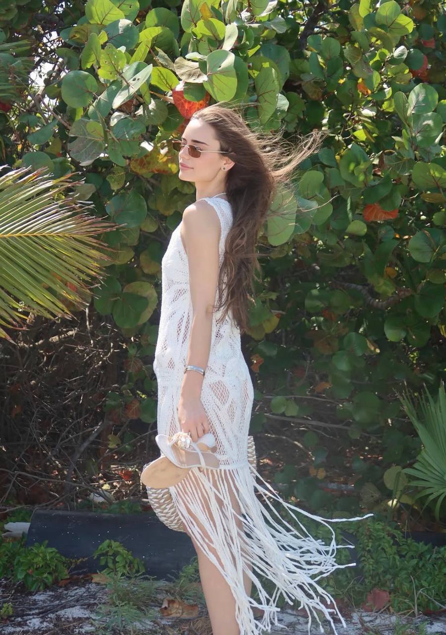 TG: Kim Fringed Crochet Dress