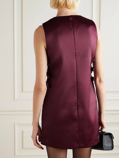 SP Cut-out Mini Dress in Satin