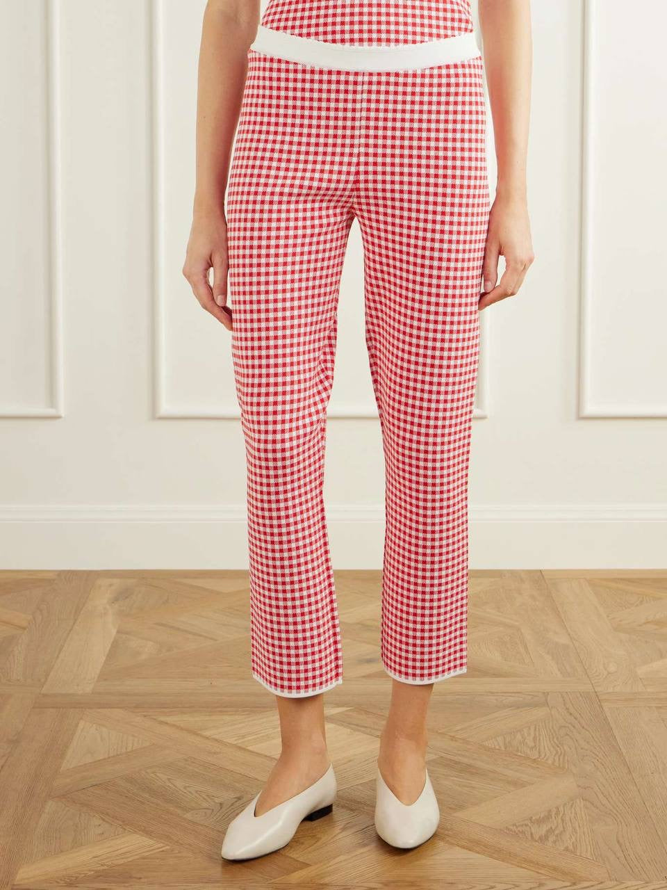 PSE Micah Halter Top | Cardigan | Pants | Shorts | Dress | Viscose-blend Red/white Gingham Check Set