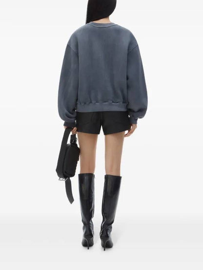 AW Logo Printed Cotton-blend Sweatshirt Jumper