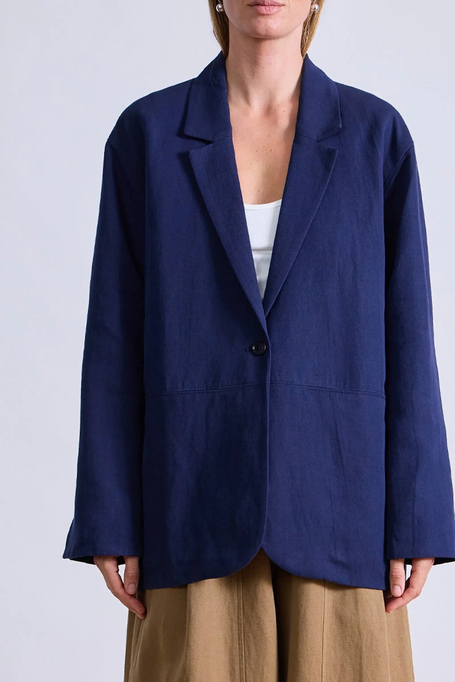 7 Colors! AA Oversized Cotton-Linen Blazer Jacket