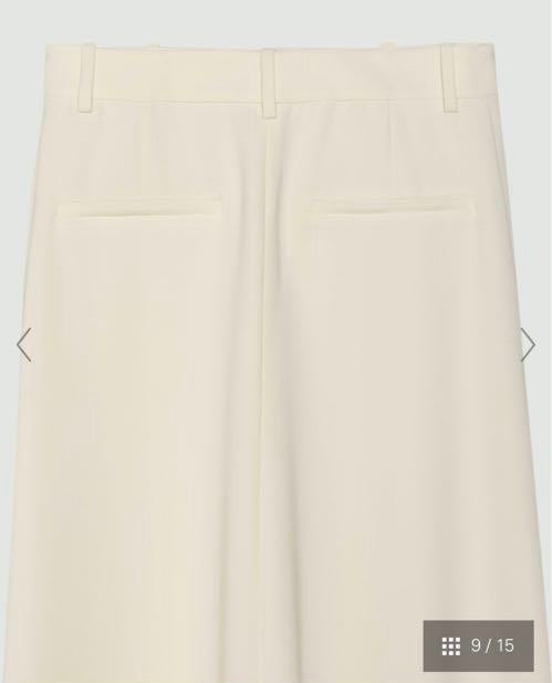TH Double-Pleat Trouser A-Line Midi Skirt in Admiral Crepe