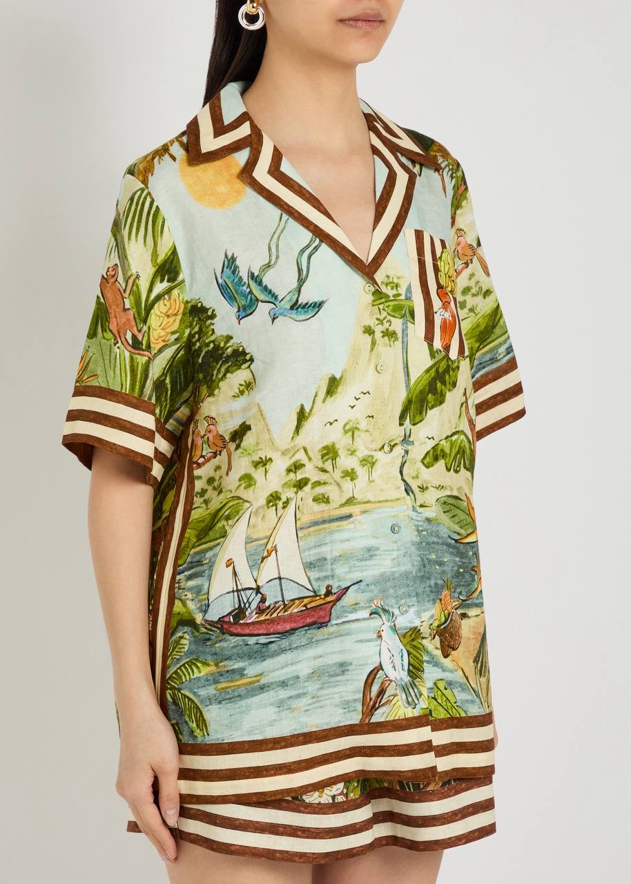 ALM Toucan Tango Buttondown Shirt | Shorts | Linen Set