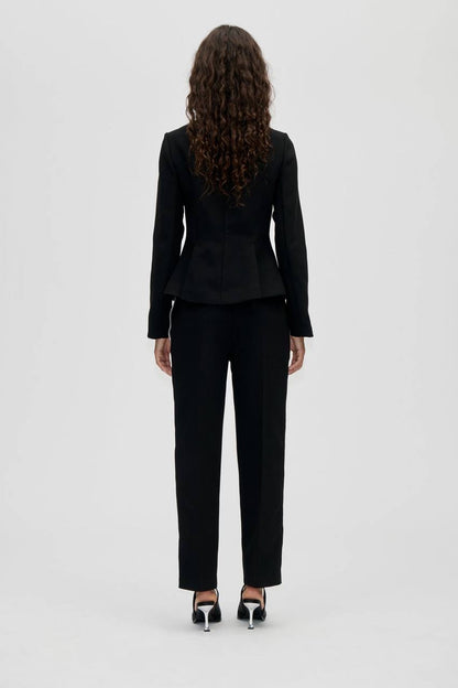SG Boat Neckline Tailored Jacket | Long Vest Mini Dress | Mid-rise Ankle Pants | Set