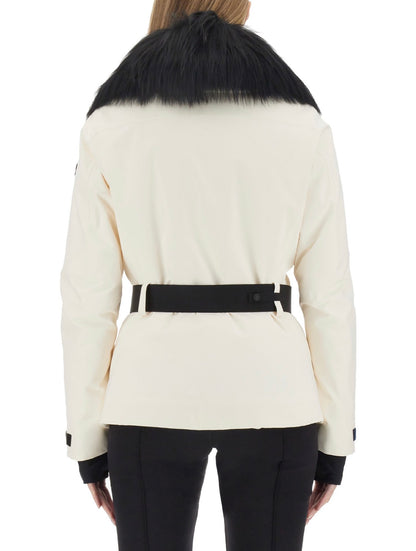 MC Grenoble Vizelle Tech Ski Down Jacket w/ Lamb Fur Trim | Belted Ski Trousers Pant | Set