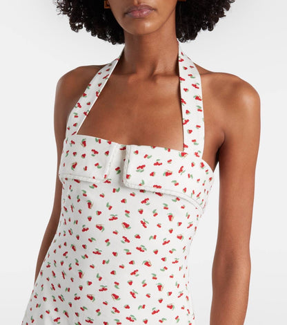 3 Colors! PSE Chiara & Ebony Cotton-blend Halter Bandeau Midi Dress