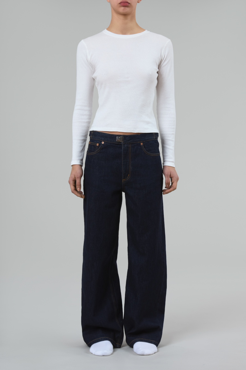 SH Buckle Cotton Jeans