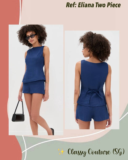 Ref Eliana Top & Shorts | Rayon-blend Two Piece Set