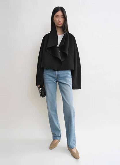 Tot Signature Cropped Double Face Wool Jacket