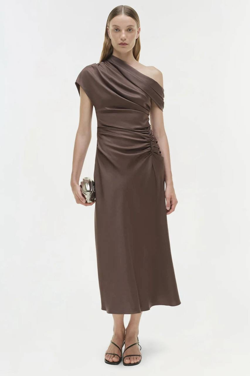 SK Joanna Satin Midi Dress