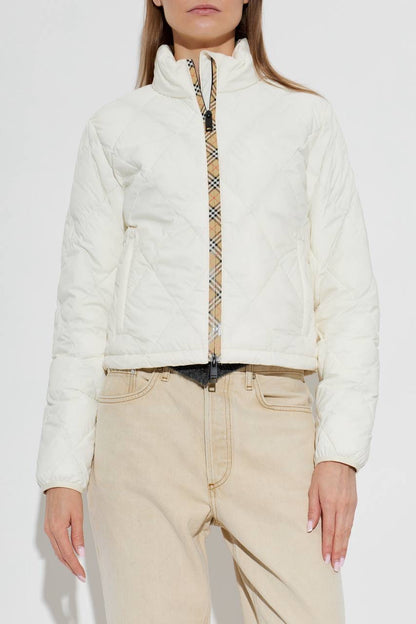 BBR Bramford Check-accent Packable Nylon Quilted Short Jacket