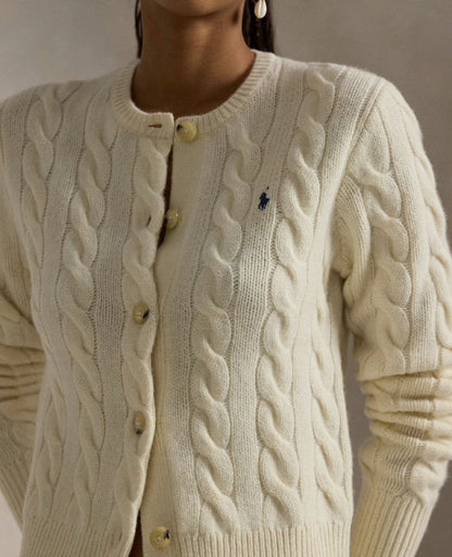 RL Cable Knit Wool Cashmere Cardigan