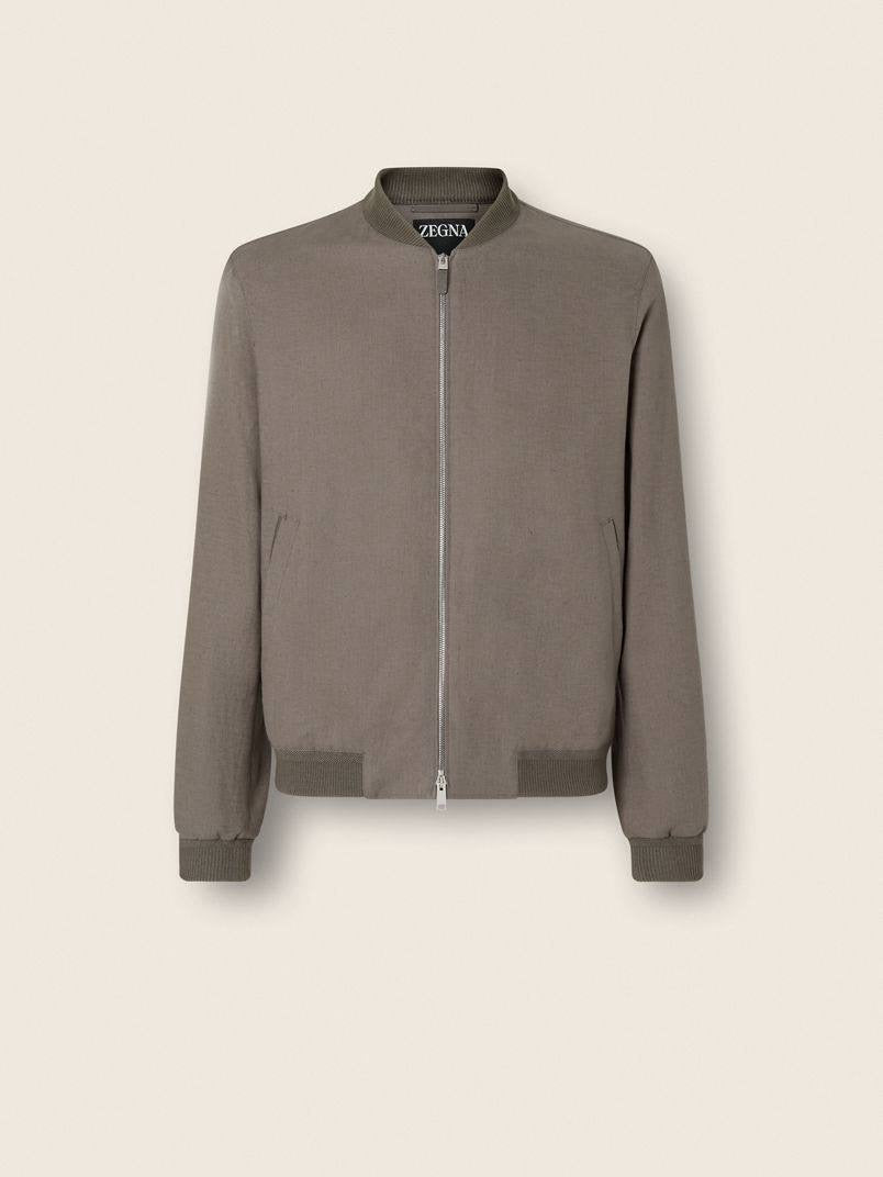 ZN Men’s Oasi Lino Linen Bomber Jacket (cotton-silk lined)