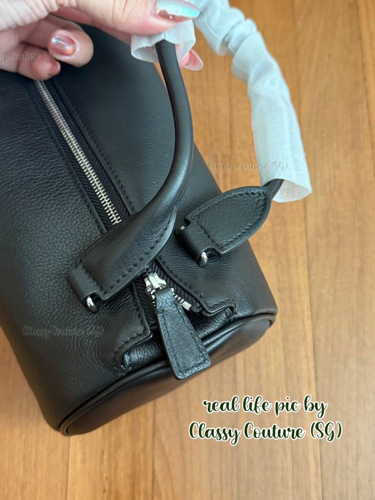 Edith Small Cylindrical Calfskin Leather Bag