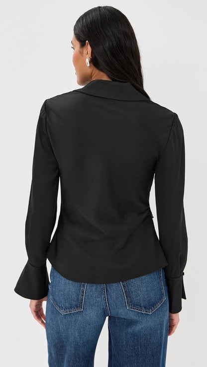 SK Symone Satin Cowl Neck Top