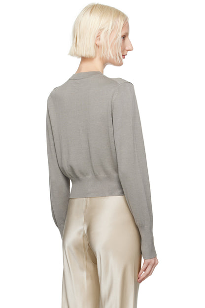 SL Cropped Silk-Cotton Cardigan in Moon | Midnight | Goldfinch | Lake