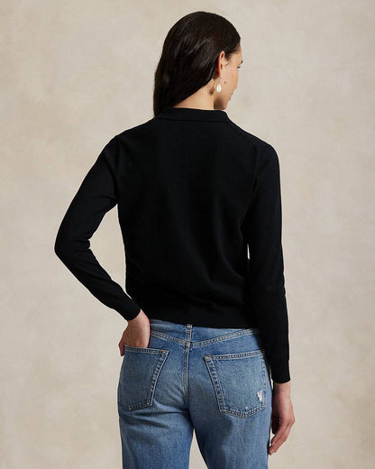 RL Polo-Collar Cotton-blend Buttoned Cardigan