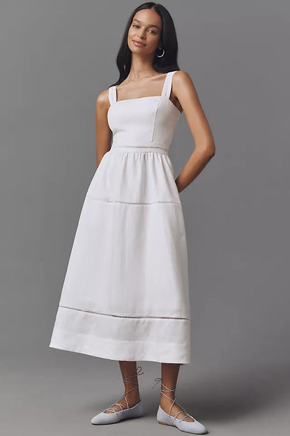 Ref Everett Linen Midi Dress