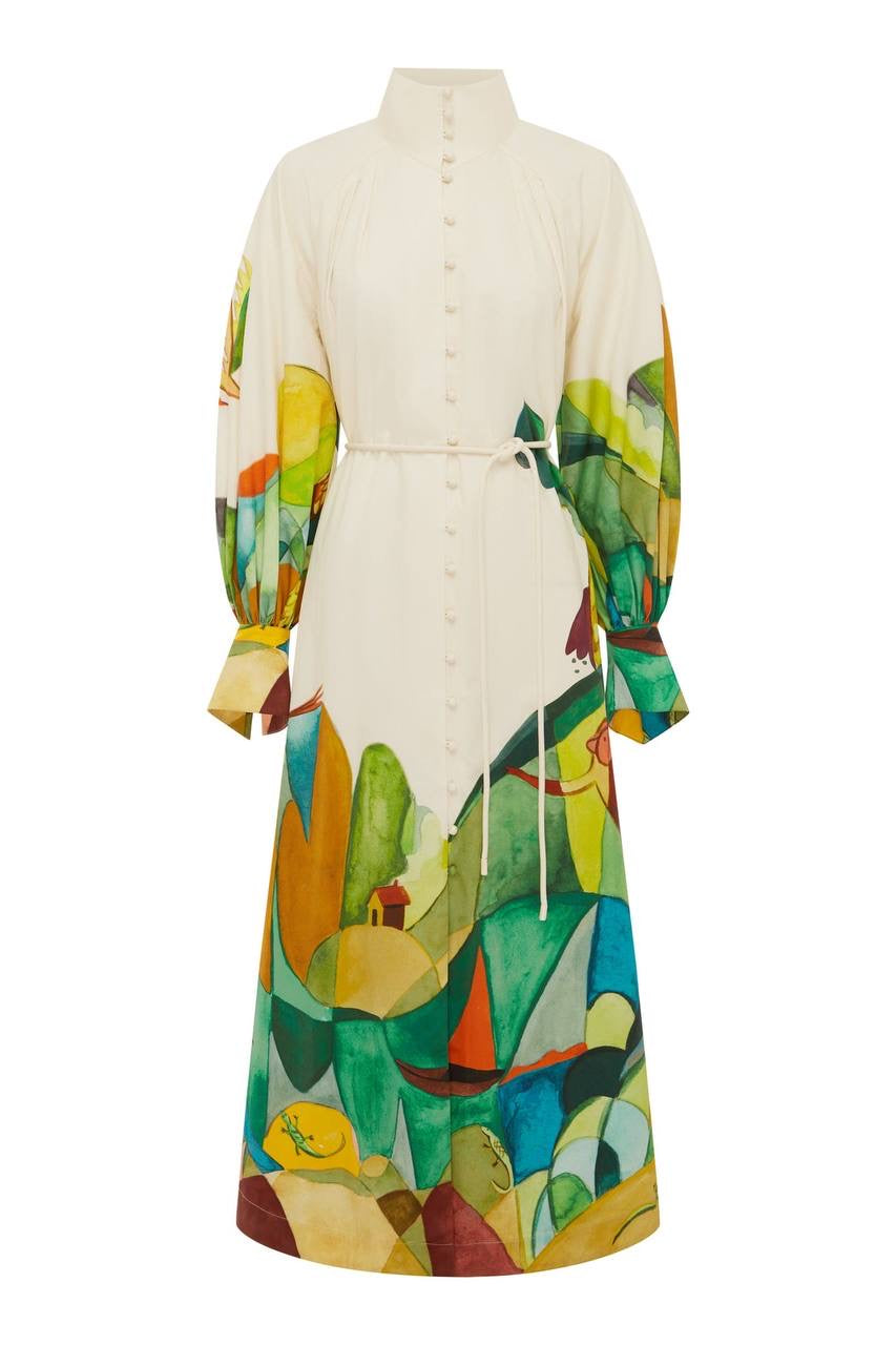 ALM Mokshini Cotton Shirtdress Midi Dress