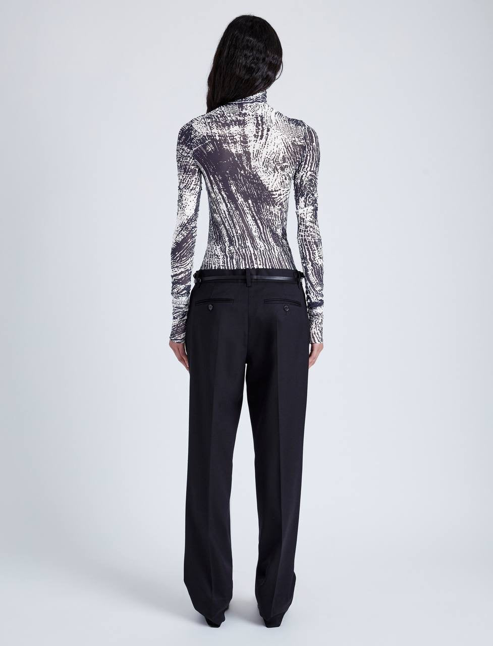 PS Rio Printed Jerset Long Sleeve Mock Neck Top