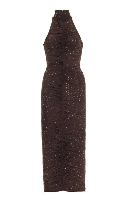 AP Gabe Crystal Embellished Stretch Maxi Dress