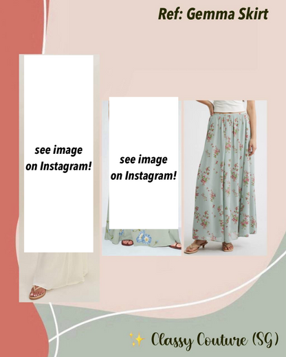 3 Colors! Ref Gemma Viscose Maxi Skirt