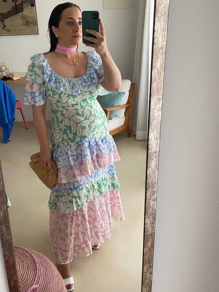 RX Benita Cotton Tiered Maxi Dress