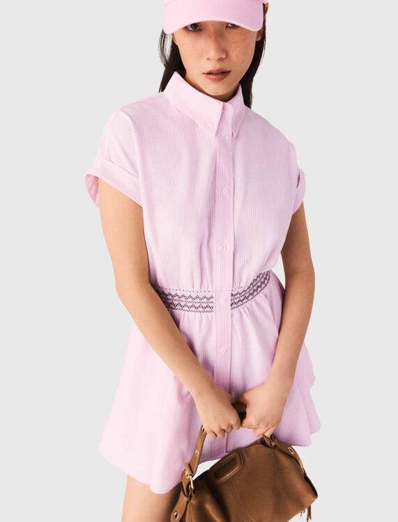 MJ Pink Button Up Mini Dress