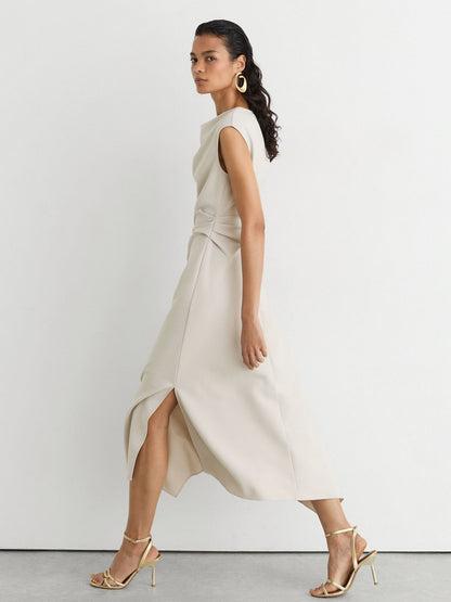 PETITE/REGULAR! RS Camilla Gathered-Detail Viscose-blend Draped Midi Dress